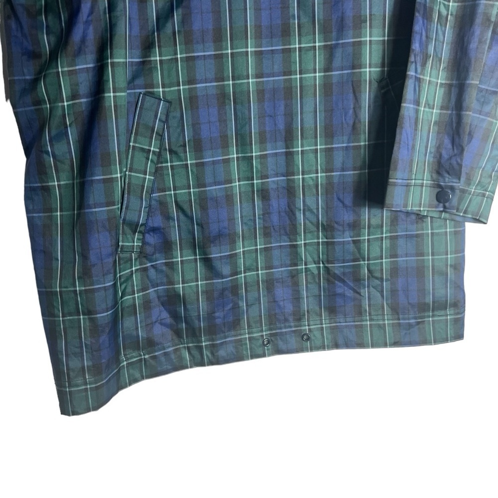 ADRIENNE VITTADINI Pullover Oversized Rain Hoodie in Blue/Green Size Large - Picture 5 of 6
